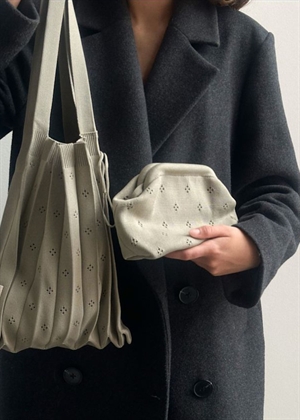 Small fleur clutch Grey Pico 